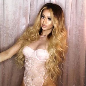 Ombre Brown Honey Blonde Highlighted Frontal Wig